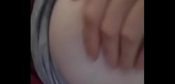  my wife  boobs pressing